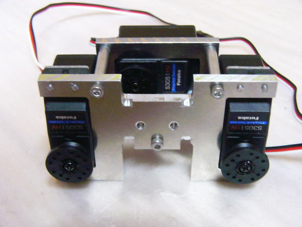 CGをもとに制作した、サーボユニット部(ジェラルミン10㎜板)